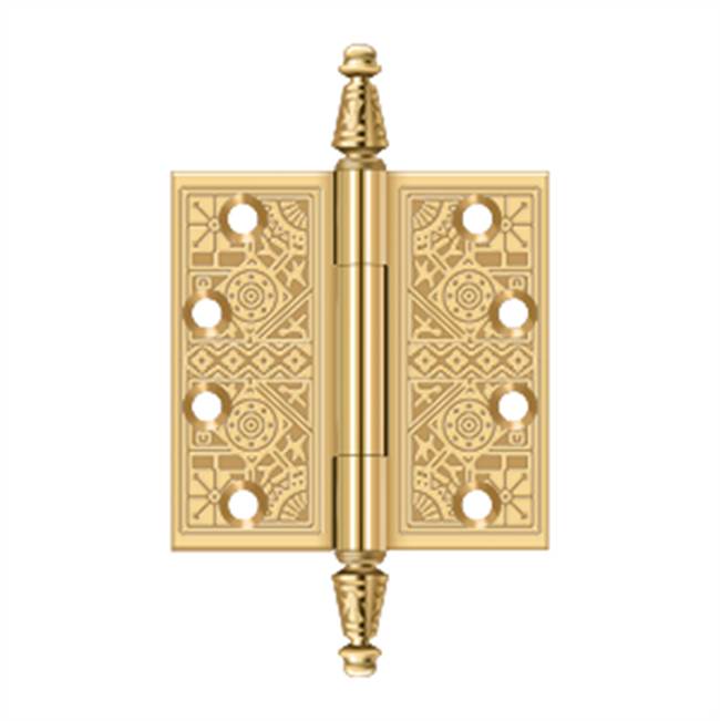 Deltana CSBP44 4 x 4 Square Hinges - PVD Polished Brass