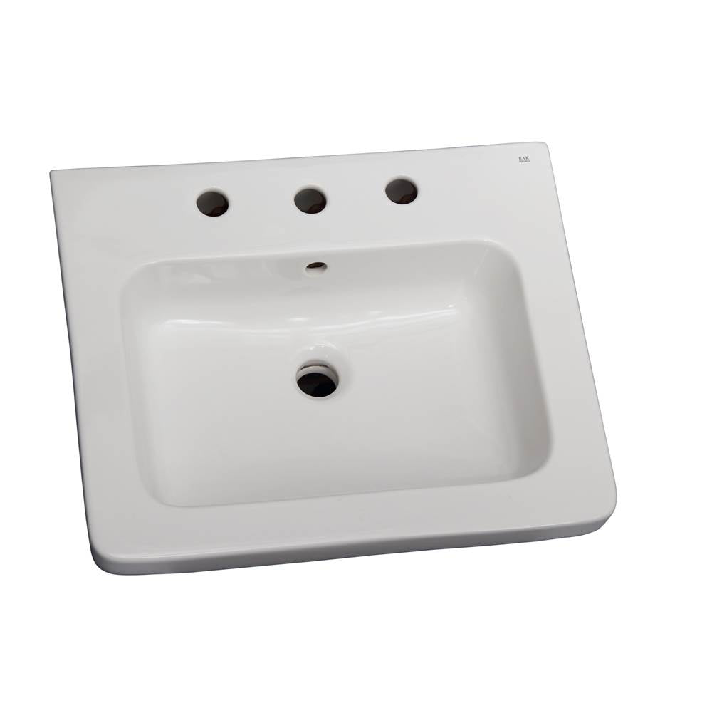 Barclay B/3-1081WH Resort 650 Basin Only - 1 Hole - White