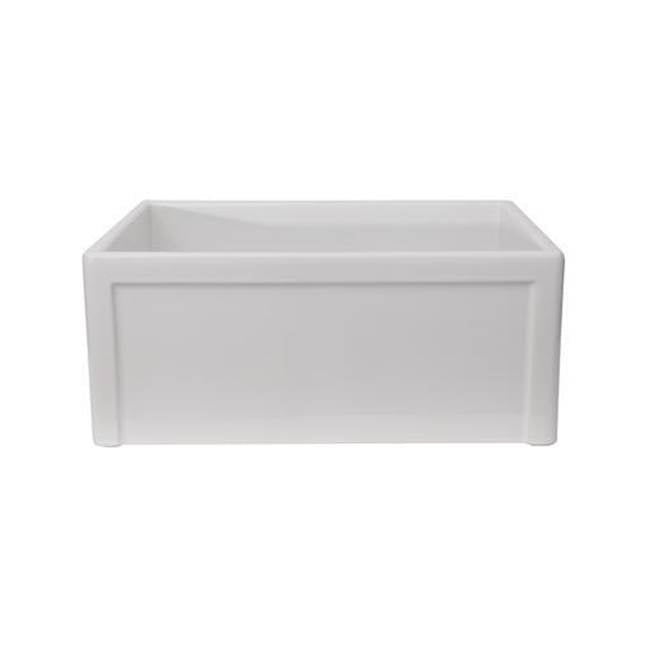Barclay FSSB1102-WH Chapman 30 Fireclay Single Bowl Center Drain - White