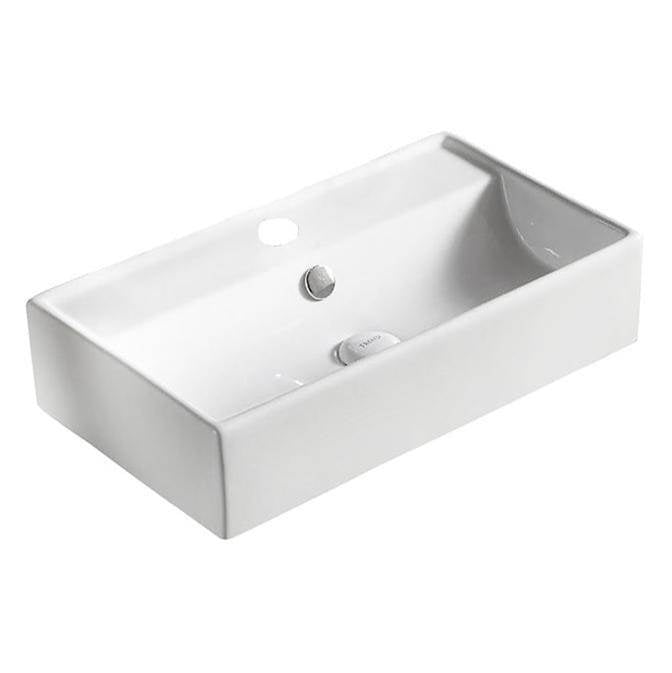 Barclay 4-9062WH Lyons Rect 22 Wall Hung 1 Faucet Hole Overflow - White