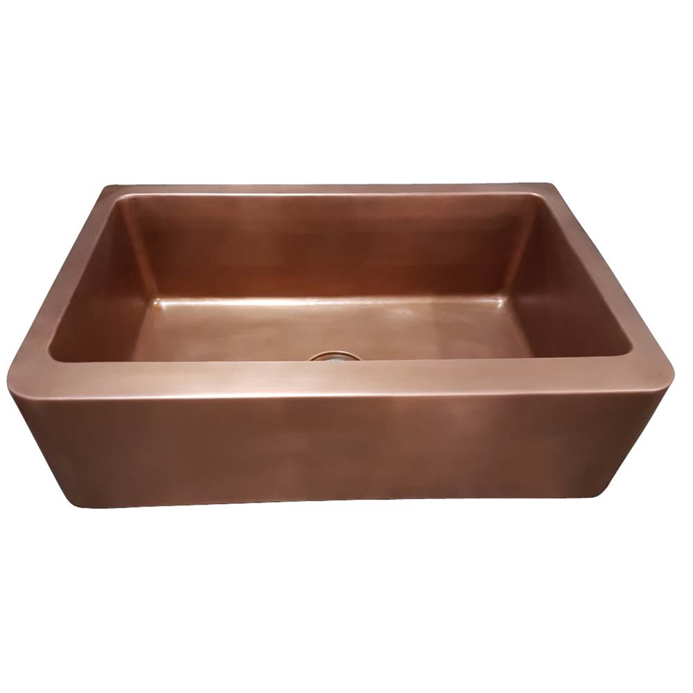 Barclay FSCSB3096-SAC Austin 30 Smooth Copper Farmer Sink - Smooth Antique Copper