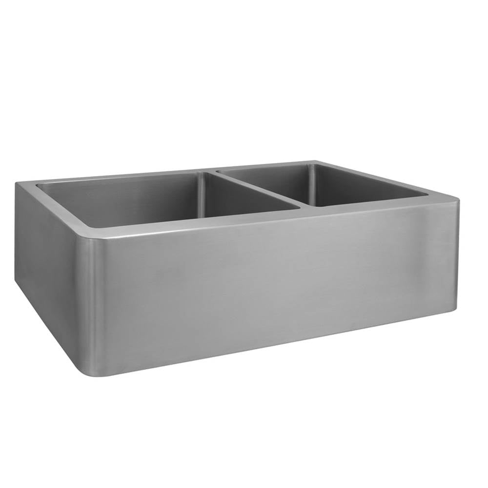 Barclay FSSDB2502-SS Crowley 36 60/40 Double Bowl Farmer Sink - Stainless Steel
