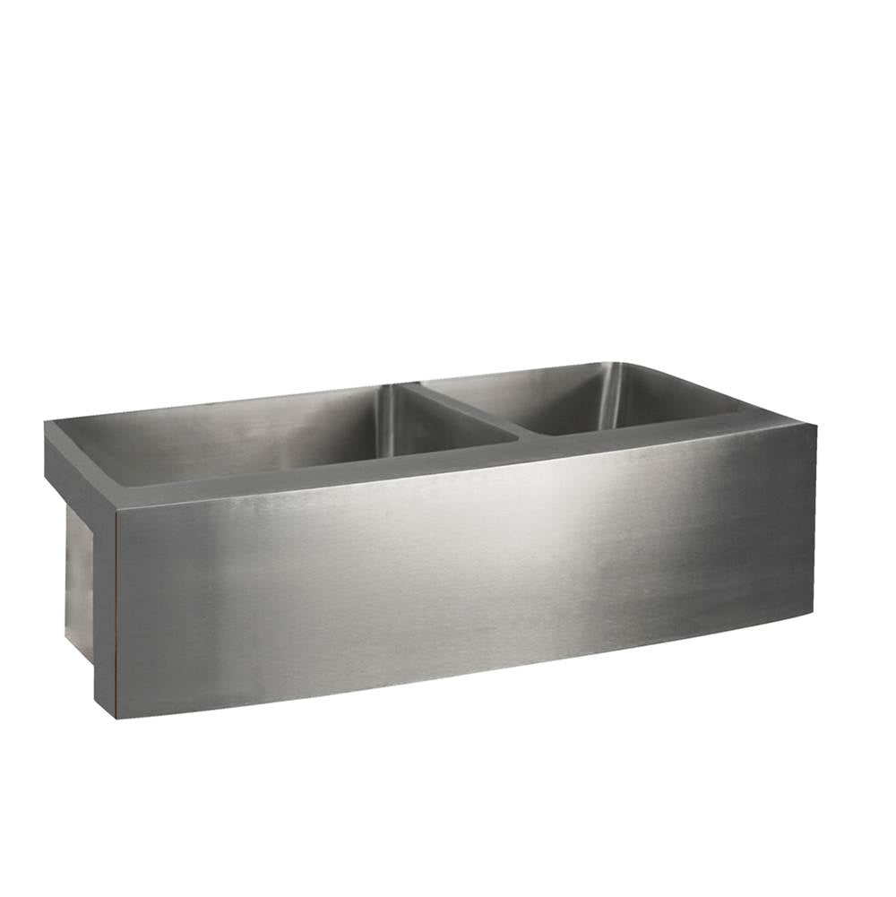 Barclay FSSDB2512-SS Damita 36 60/40 Double Bowl Farmer Sink - Stainless Steel