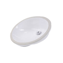 Load image into Gallery viewer, Nantucket Sinks GB-17x17-W 17&quot; x 14&quot; Glazed Bottom Undermount Oval Ceramic Sink In White