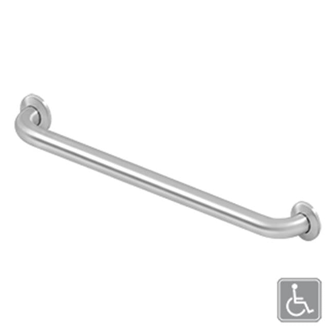 Deltana GB24U32D 24 Grab Bar, Stainless Steel, Concealed Screw - Brushed Stainless