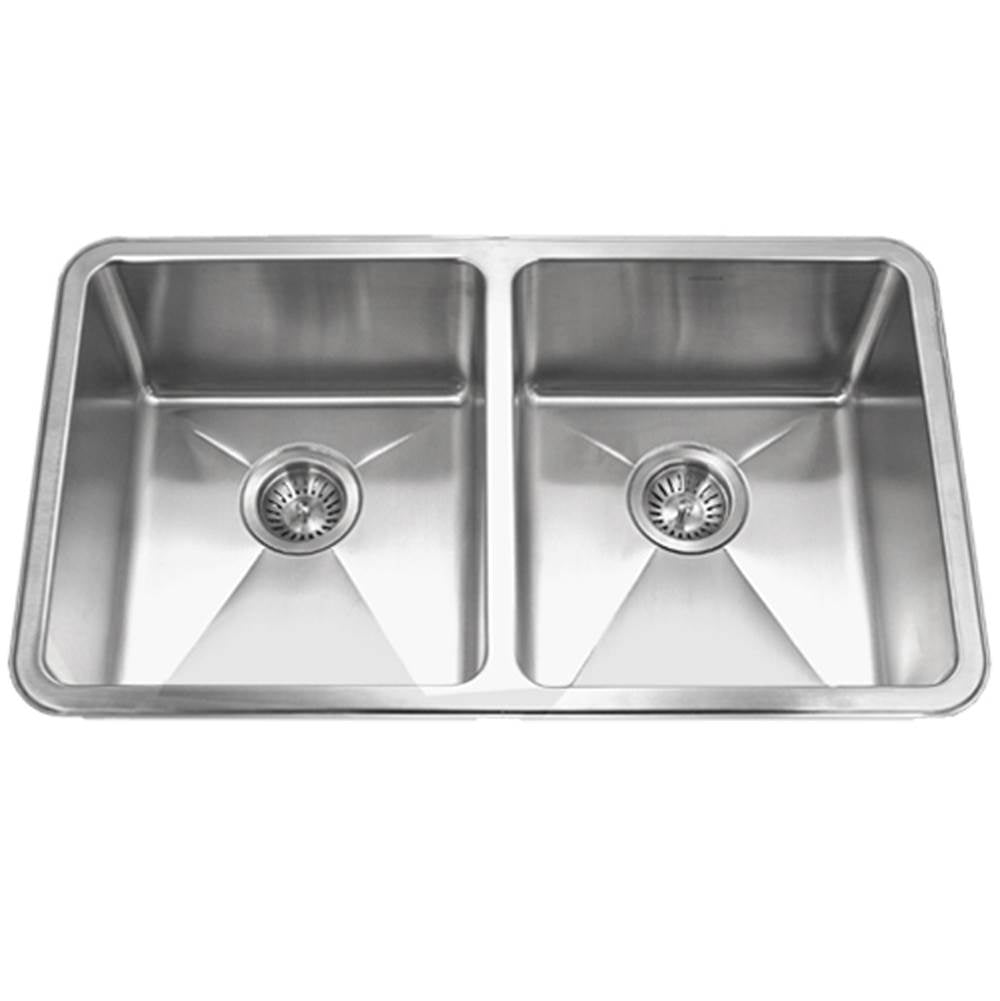 Hamat HYD-3218D-20 15MM Radius Undermount Stainless Steel 50/50 Double Bowl Kitchen Sink