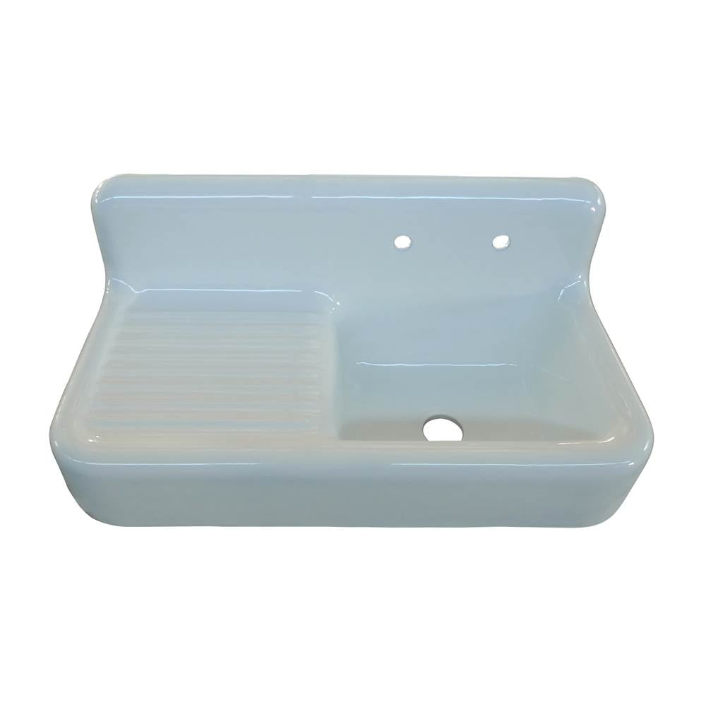 Barclay KSCI42-WH Alma 42 Cast Iron Kitchen Sink 8 Widespread - White