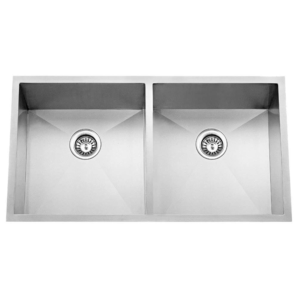 Barclay KSSDB2536-SS Lana 37 SS 50/50 Double Bowl Undermount Sink - Stainless Steel