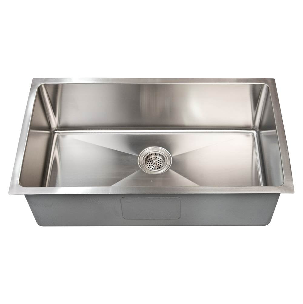 Barclay KSSSB2160-SS Fabyan 32 SS Single Bowl Undermount Kitchen Sink - Stainless Steel