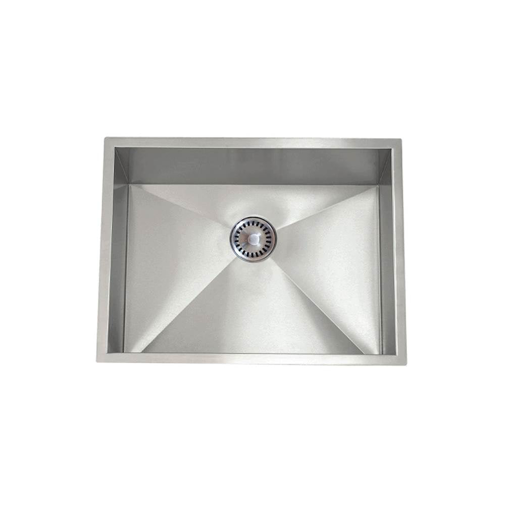 Lenova PC-SS-0Ri-S22 Undermount Single Bowl 22-1/2 x 17-1/2 x 10 - Brushed Satin