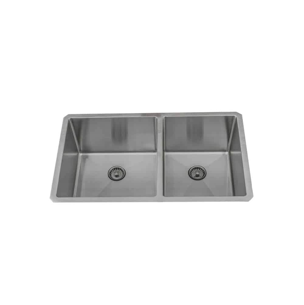 Lenova PC-SS-12Ri-D1 Undermount Double Bowl 32 x 19 x 10 - Brushed Satin