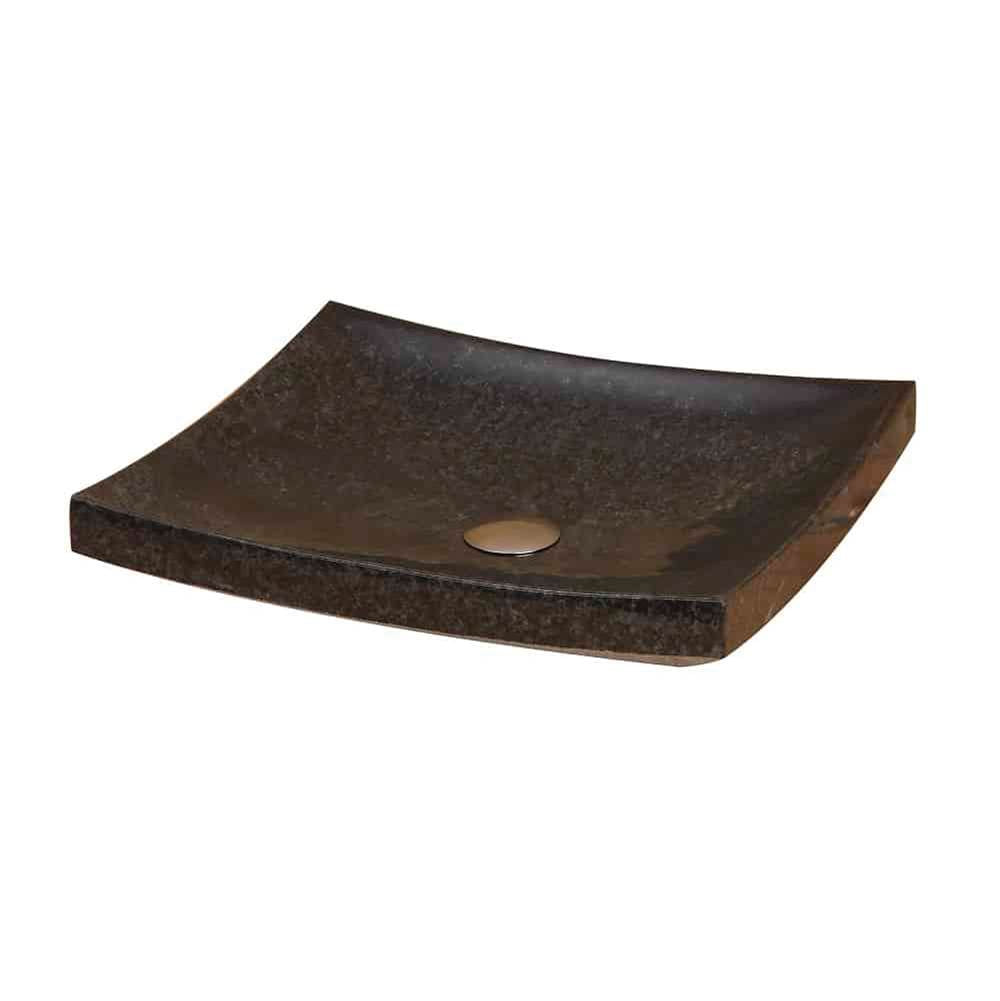 Lenova SAC-07 Black Granite Above Counter Single Bowl 18 x 16 x 4 - Black Granite