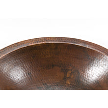 Load image into Gallery viewer, Premier Small Oval Under Counter Hammered Copper Sink LO17FDB
