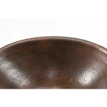 Load image into Gallery viewer, Premier Small Oval Self Rimming Hammered Copper Sink LO17RDB
