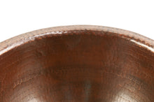 Load image into Gallery viewer, Premier Small Round Self Rimming Hammered Copper Sink LR14RDB