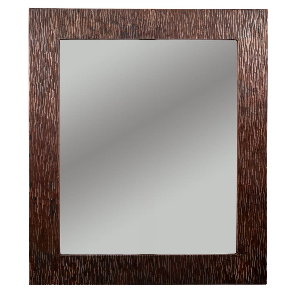 Premier Copper Products MFREC3631-TR 36" Rectangle Hammered Copper Mirror with Tree Design