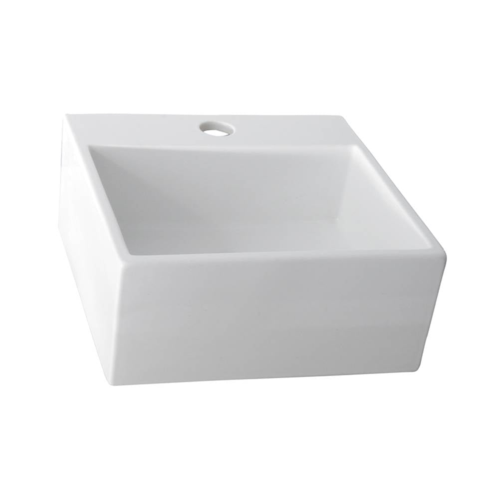 Barclay 4-381WH Mini Nova Above Counter Basin One Hole - White