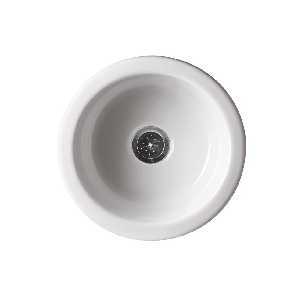 Barclay PS18-WH Ione Round Fireclay Prep Sink - White