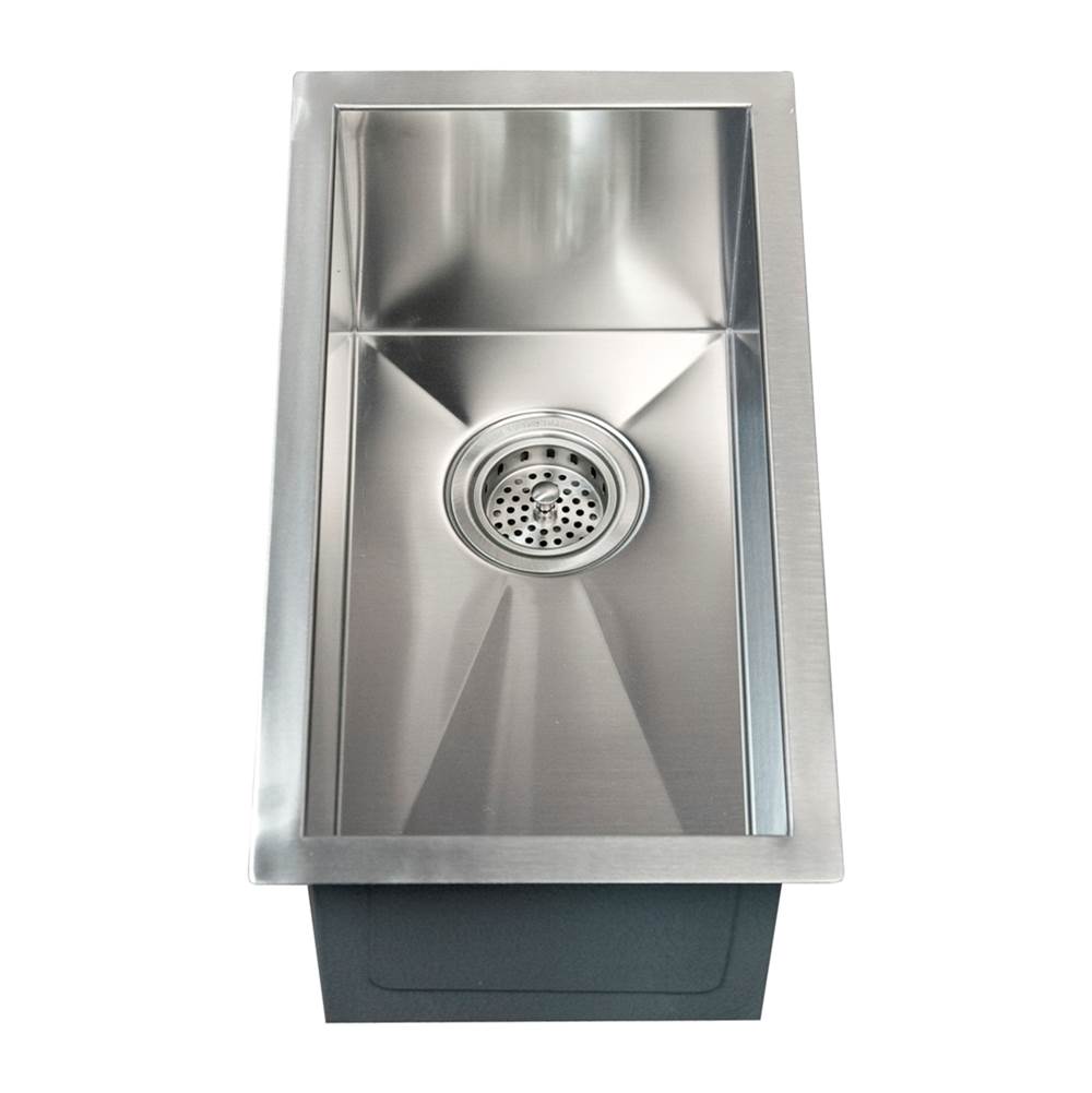 Barclay PSSSB2050-SS Ophelia 15 SS Narrow Undermount Prep Sink - Stainless Steel