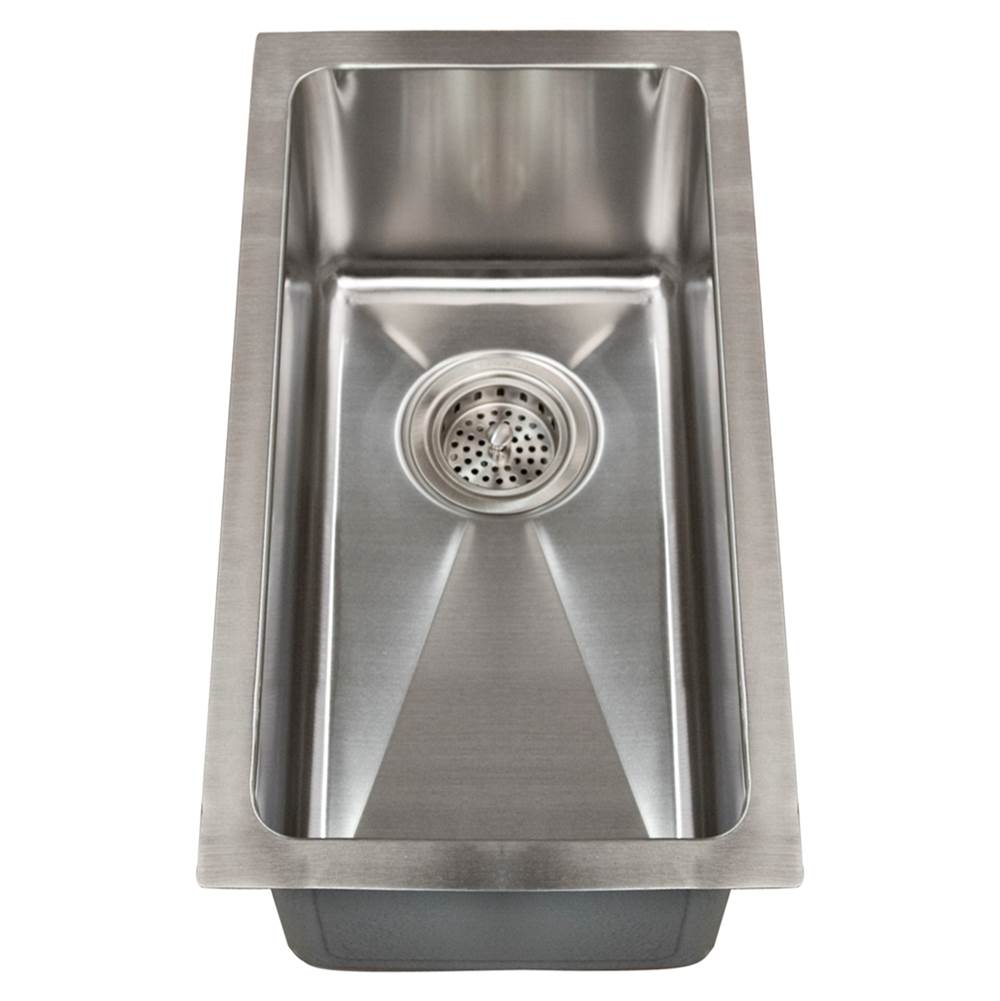 Barclay PSSSB2054-SS Paule 15 SS Narrow Undermount Prep Sink - Stainless Steel