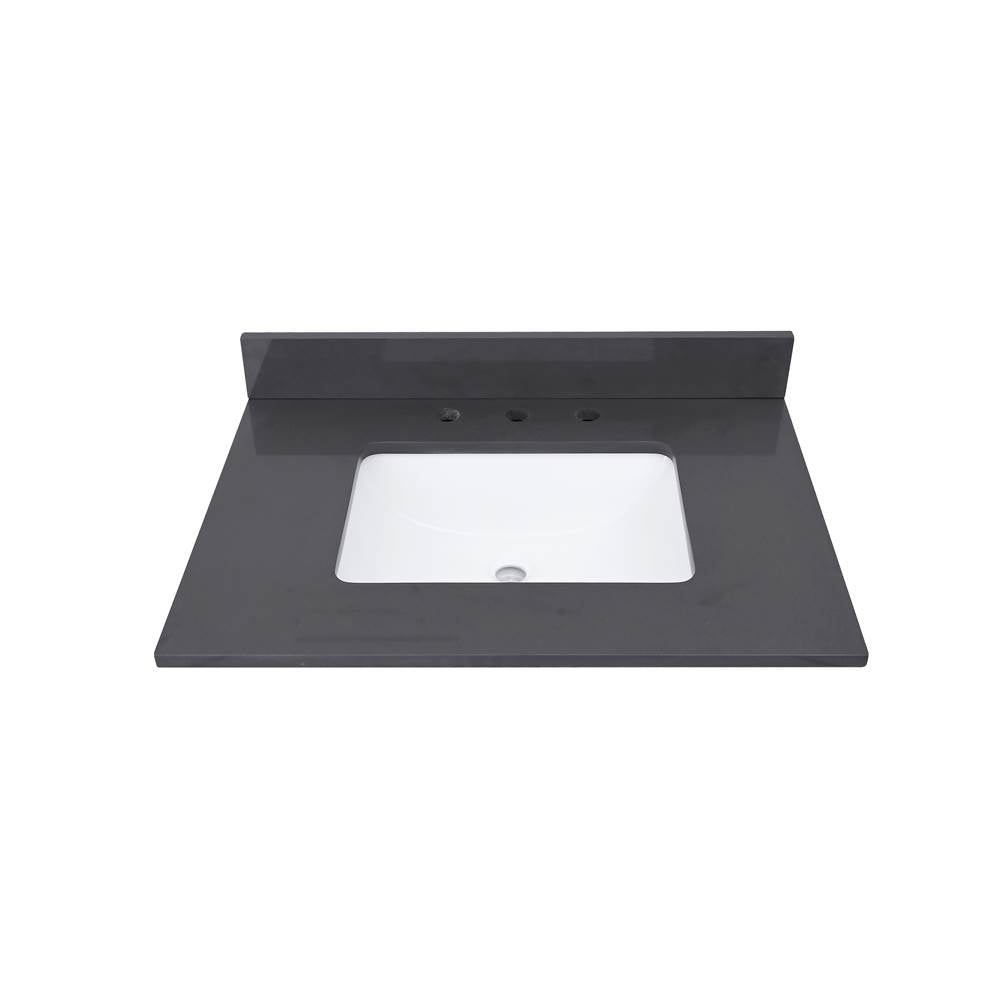 Avanity QUT31UG-RS 31 in. Lotte Radianz Ural Gray Quartz Top with Rectangular Sink