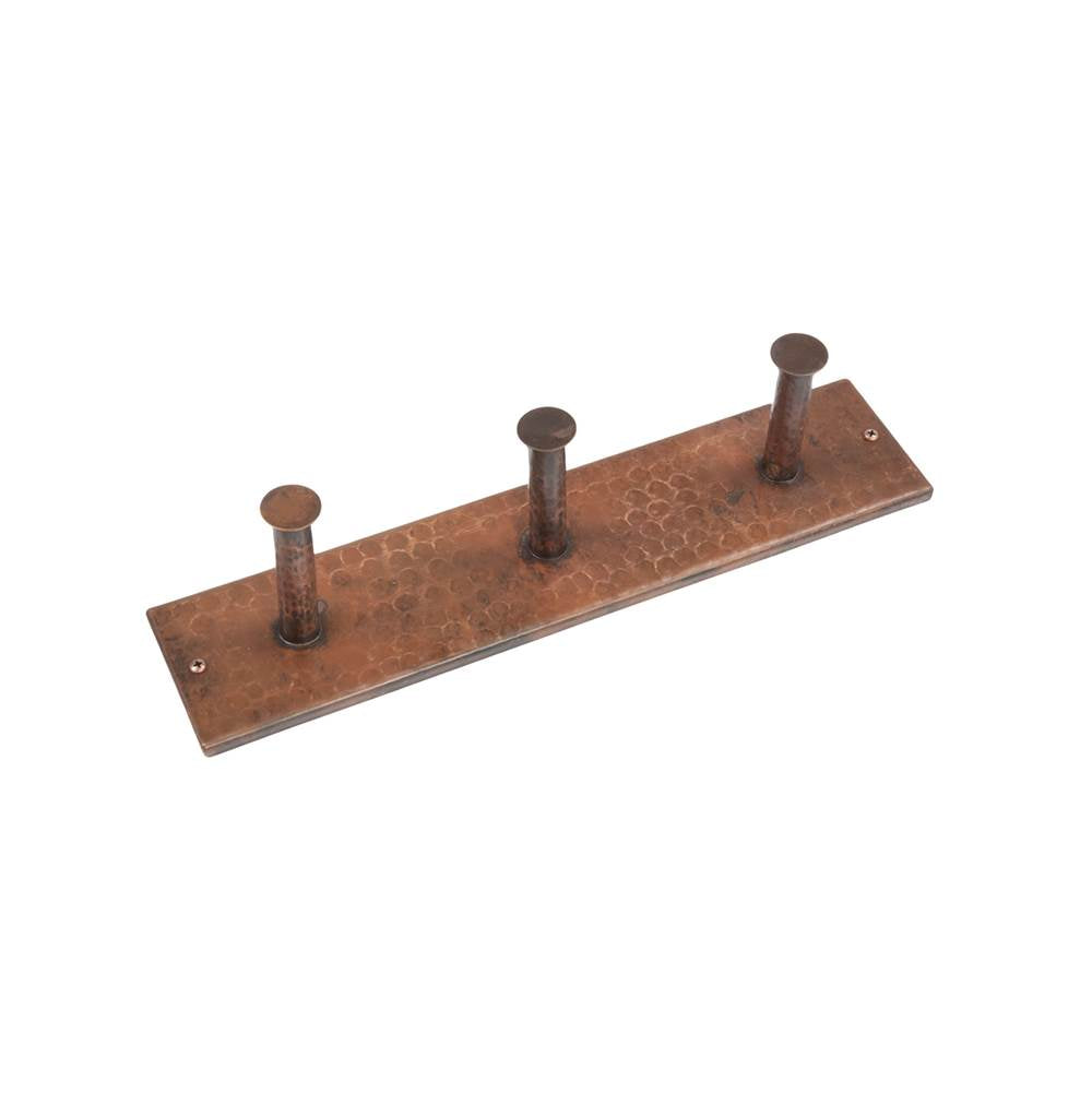 Premier Copper Products RH3 Hammered Copper Triple Robe/Towel Hook