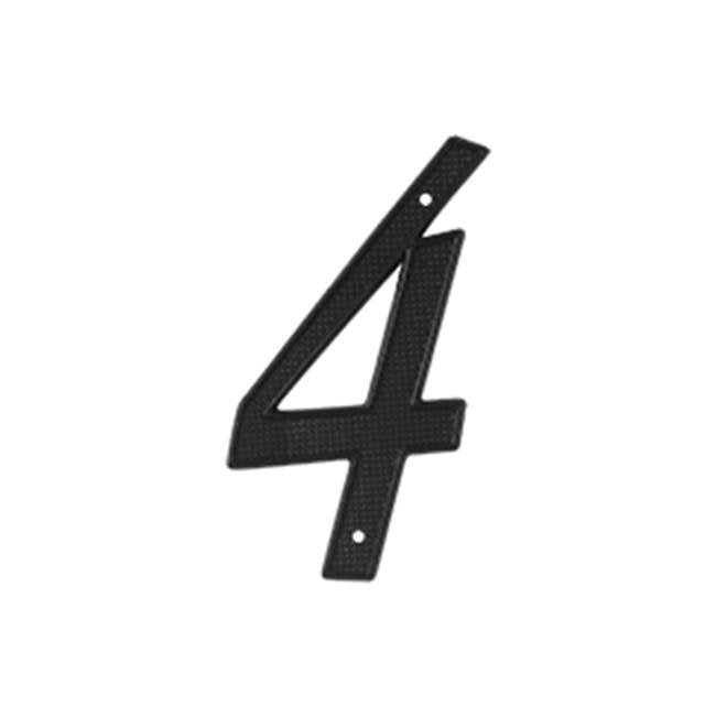 Deltana RNZ4-4 4 Numbers Zinc Die-Cast, Black - Black