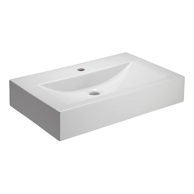 Barclay 4-574WH Sonja Above Counter Basin 4" Centerset Fire Clay - White