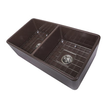 Load image into Gallery viewer, Nantucket Sinks 33&quot; Double Bowl Fireclay Farmhouse Kitchen Sink