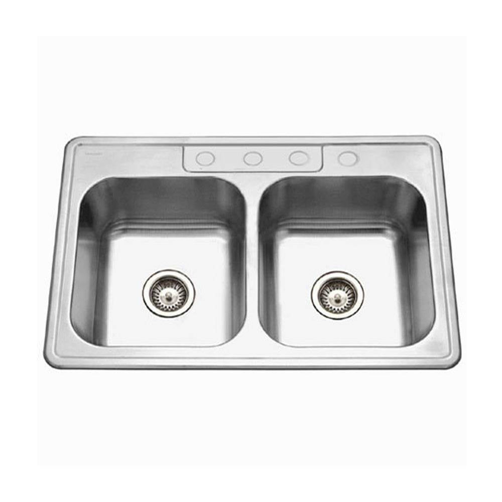 Hamat TADA-3322DT-6-3-20 ADA Topmount Stainless Steel 3-hole Sink