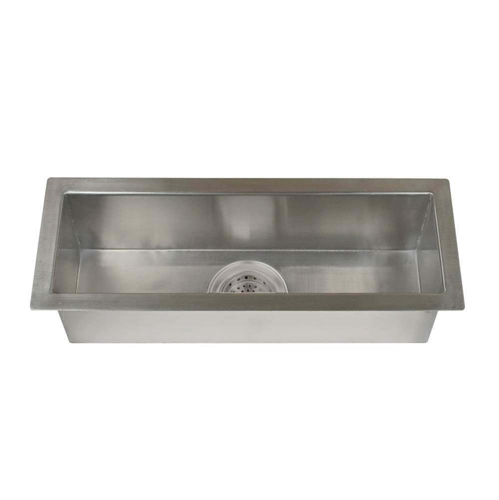 Barclay TSSSB2126-SS White sboro 23 Zero Radius SS Trough Sink - Stainless Steel