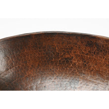 Load image into Gallery viewer, Premier Oval Wired Rimmed Vessel Hammered Copper Sink VO17WDB