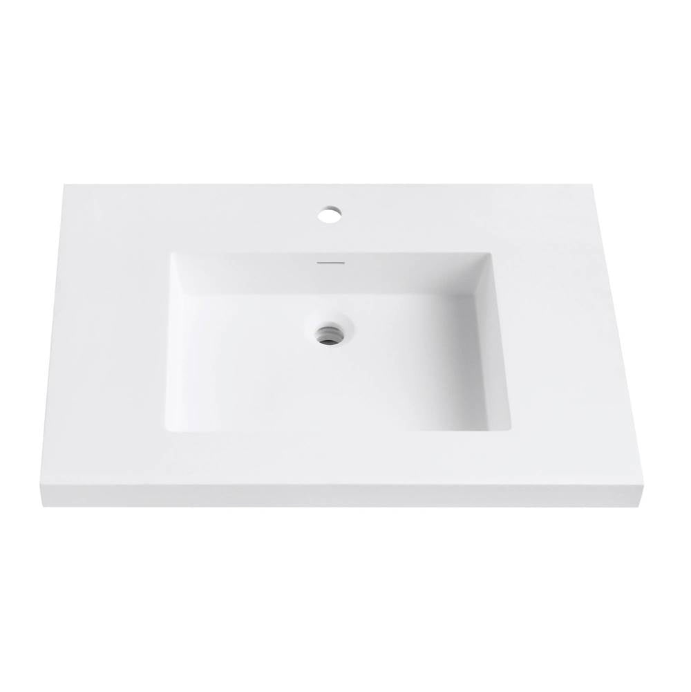 Avanity VUT31WT VersaStone 31 in. Solid Surface Vanity Top with Integrated Bowl in Matte finish