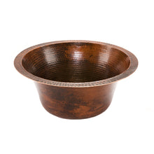 Load image into Gallery viewer, Premier Large Round Hammered Copper Prep Sink BR17DB