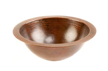 Load image into Gallery viewer, Premier Small Round Under Counter Hammered Copper Sink LR12FDB