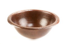 Load image into Gallery viewer, Premier Small Round Self Rimming Hammered Copper Sink LR12RDB
