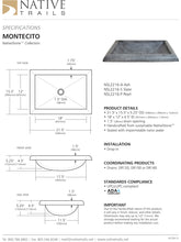 Load image into Gallery viewer, Native Trails NSL2216-S Montecito Native Stone Bath Sink Slate