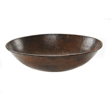 Load image into Gallery viewer, Premier Oval Wired Rimmed Vessel Hammered Copper Sink VO17WDB