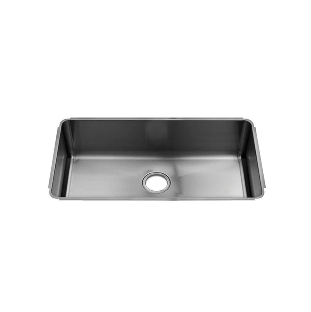 Home Refinements by Julien 003213 Classic Sink Undermount, Single 30X16X10 - Brushed Stainless Steel