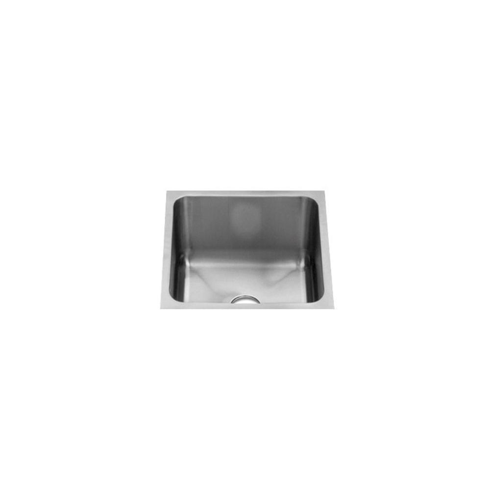 Home Refinements by Julien 003227 Classic Bar Sink Undermount 2In Drain, Single 15X15X7 - Brushed Stainless Steel