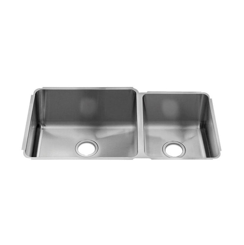 Home Refinements by Julien 003239 Classic Sink Undermount, Double L21X18X10 R12X16X8 - Brushed Stainless Steel