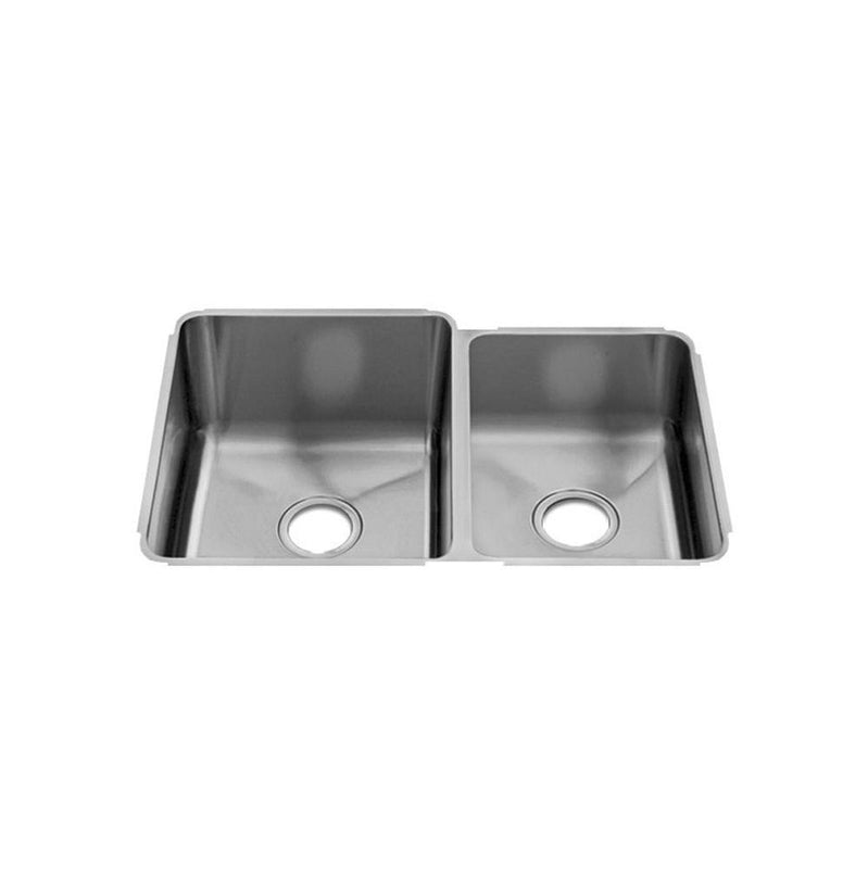 Home Refinements by Julien 003252 Classic Sink Undermount, Double L15X18X10 R12X16X8 - Brushed Stainless Steel