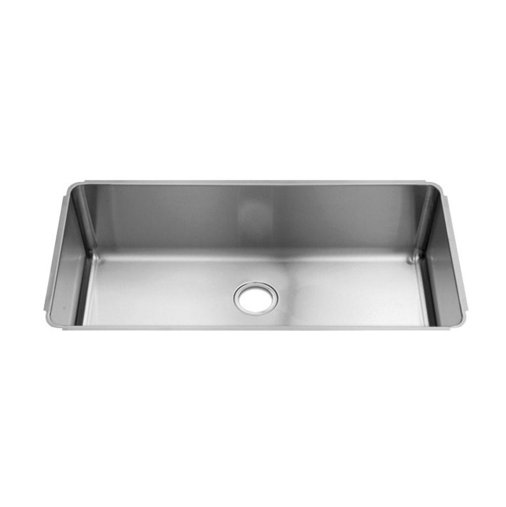 Home Refinements by Julien 003257 Classic Sink Undermount, Single 36X18X10 - Brushed Stainless Steel