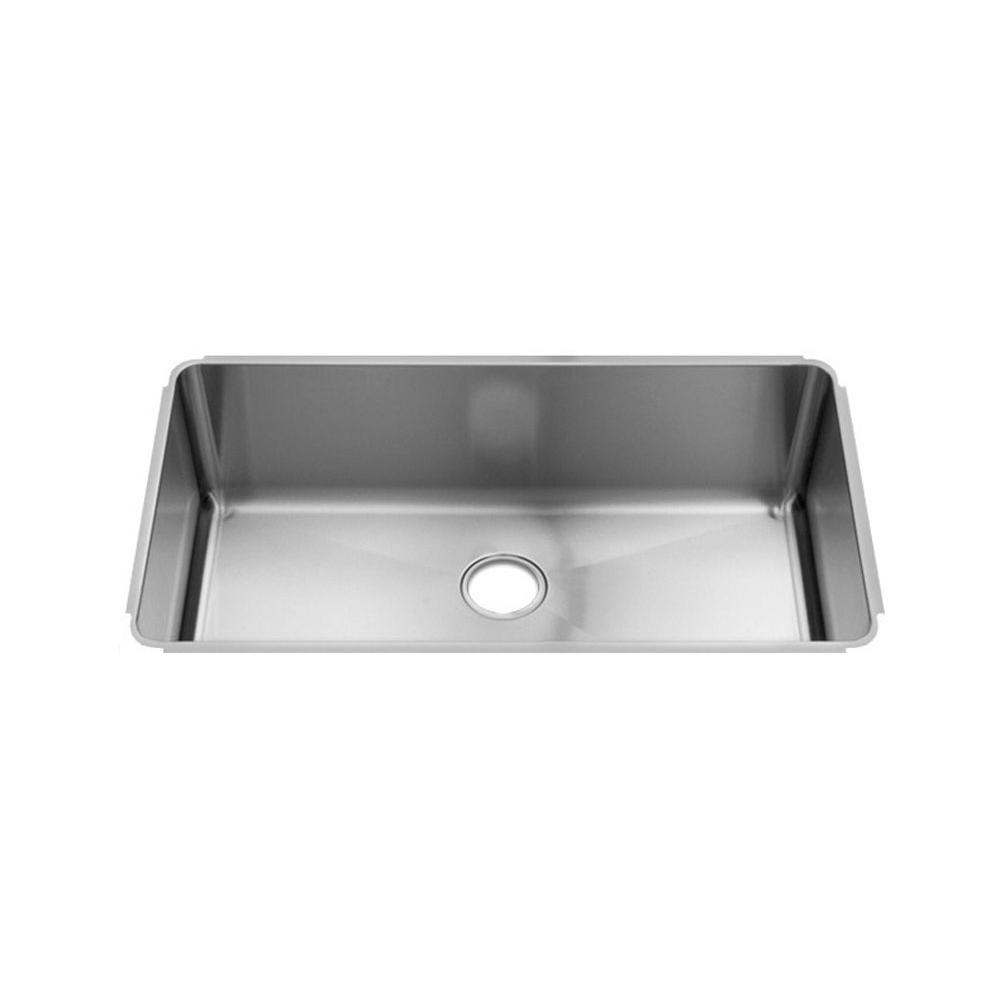 Home Refinements by Julien 003259 Classic Sink Undermount, Single 33X18X10 - Brushed Stainless Steel