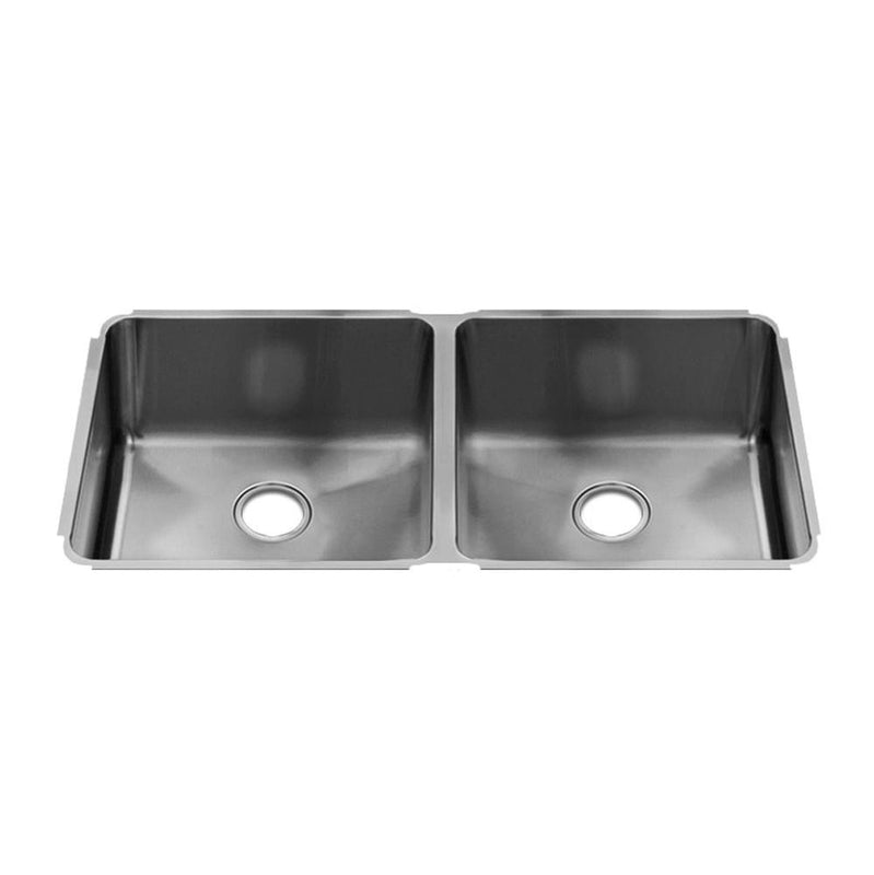 Home Refinements by Julien 003283 Classic Sink Undermount, Double L18X16X8 R18X16X8 - Brushed Stainless Steel