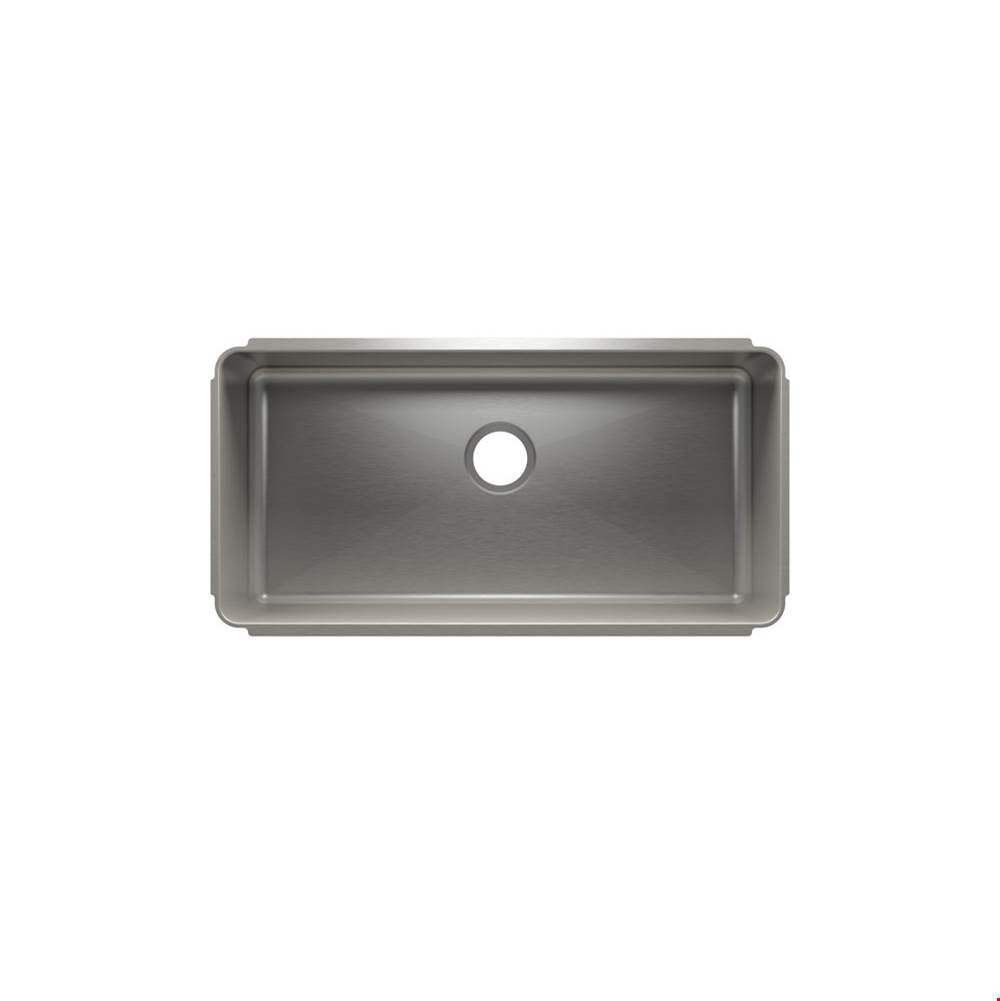 Home Refinements by Julien 003284 Classic Sink Undermount, Single 33X16X8 - Brushed Stainless Steel