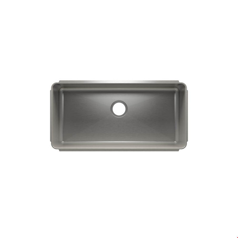 Home Refinements by Julien 003284 Classic Sink Undermount, Single 33X16X8 - Brushed Stainless Steel
