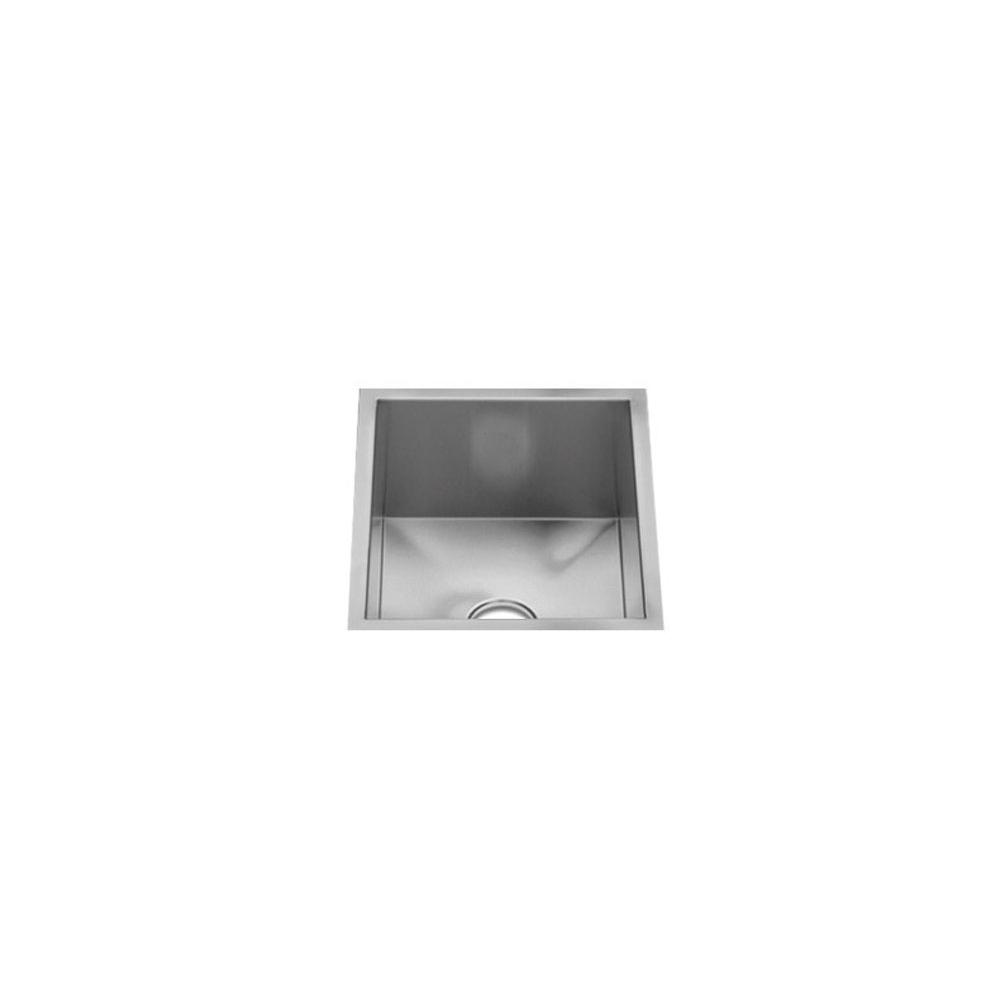 Home Refinements by Julien 003616 Urbanedge Bar Sink Undermount 2In Drain, Single 12X15X7 - Brushed Stainless Steel