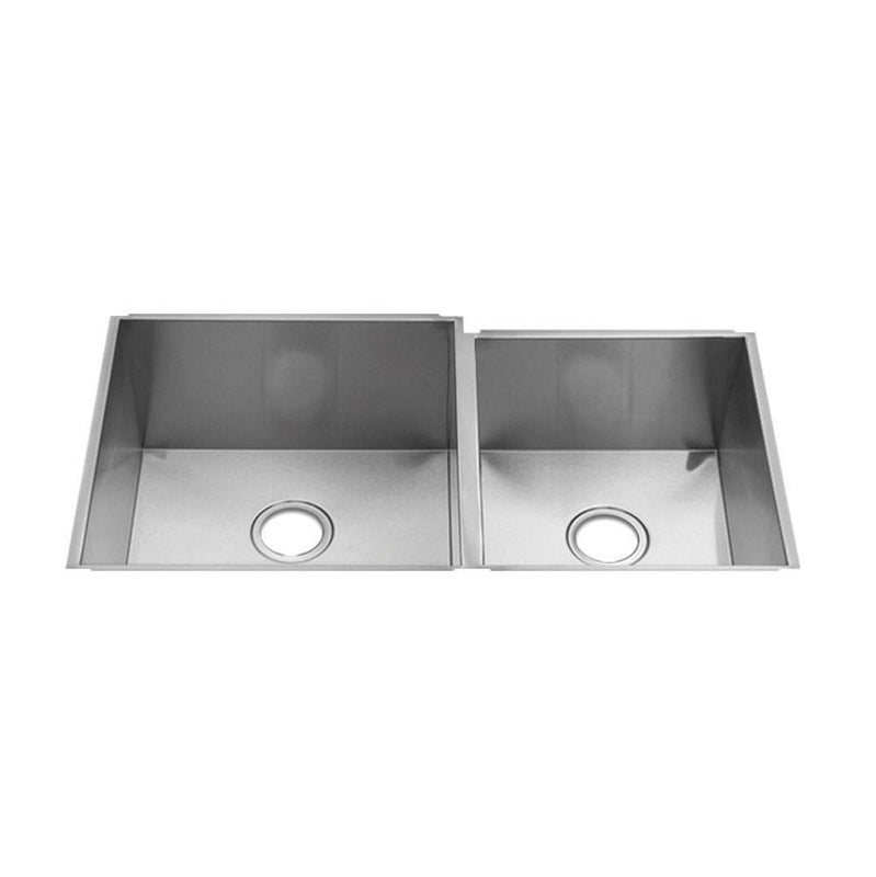 Home Refinements by Julien 003640 Urbanedge Sink Undermount, Double L18X18X10 R15X16X8 - Brushed Stainless Steel