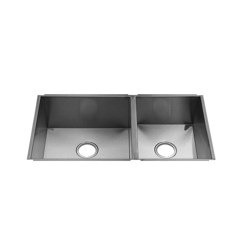 Home Refinements by Julien 003658 Urbanedge Sink Undermount, Double L18X16X10 R12X16X8 - Brushed Stainless Steel